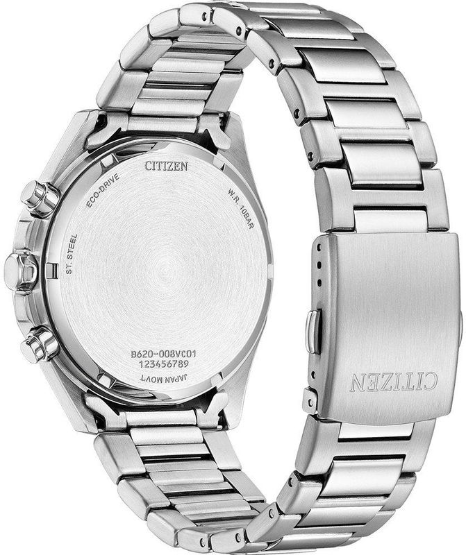 Citizen - Chronograaf Horloge - Zilver - Staal - Eco-Drive
