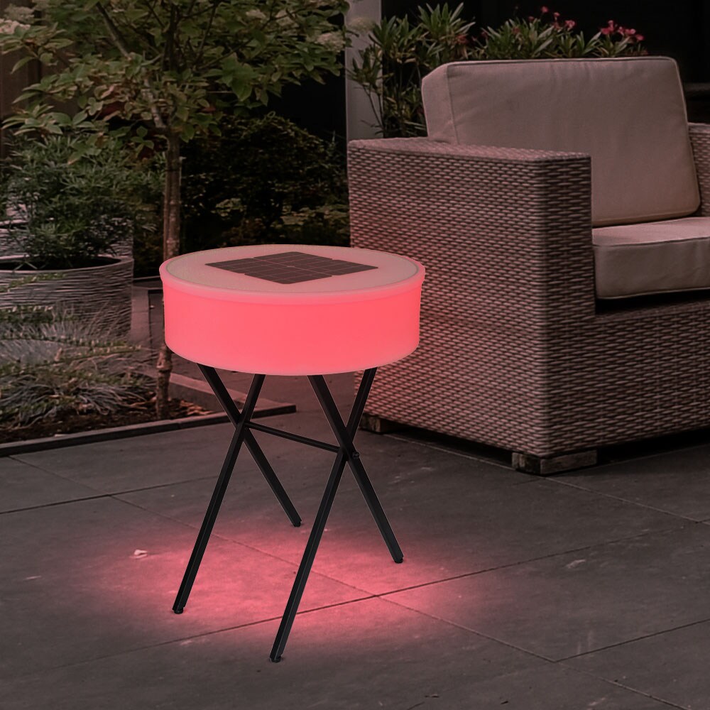 RGB LED Solar-Tisch, Lautsprecher, Fernbedienung, H 75 cm