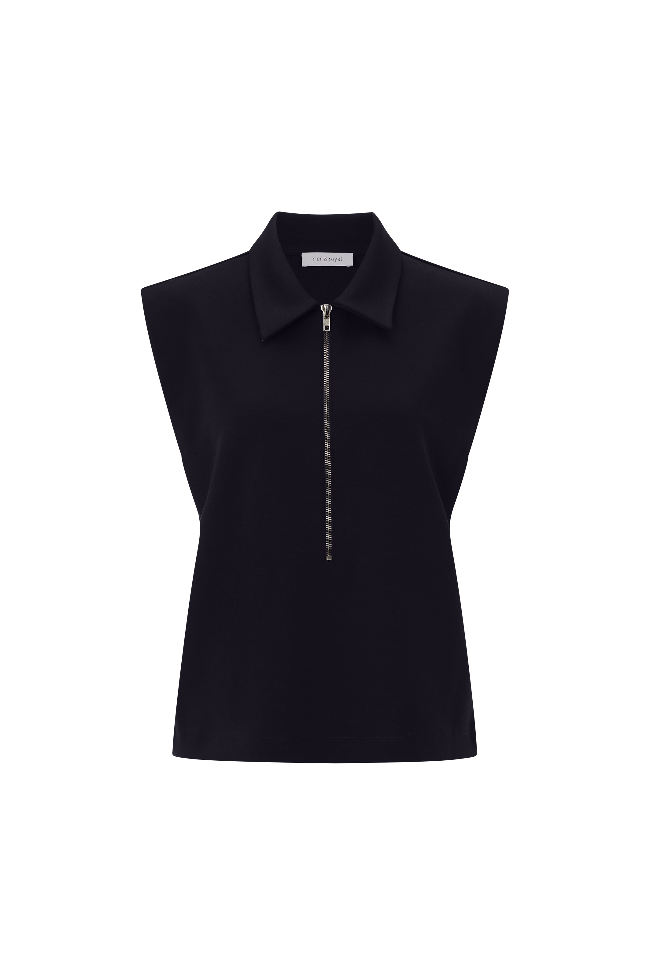 RICHROYAL Jerseyweste Jersey, mit Metallreissverschluss