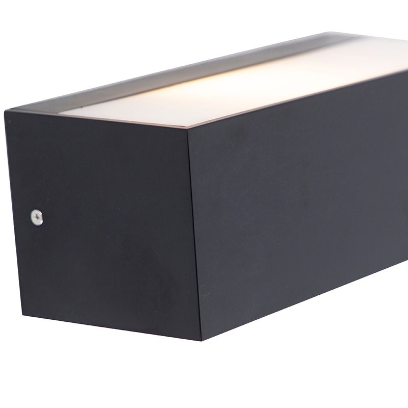 Smart  moderne wandlamp zwart IP54 incl. Wifi A60 - Houks