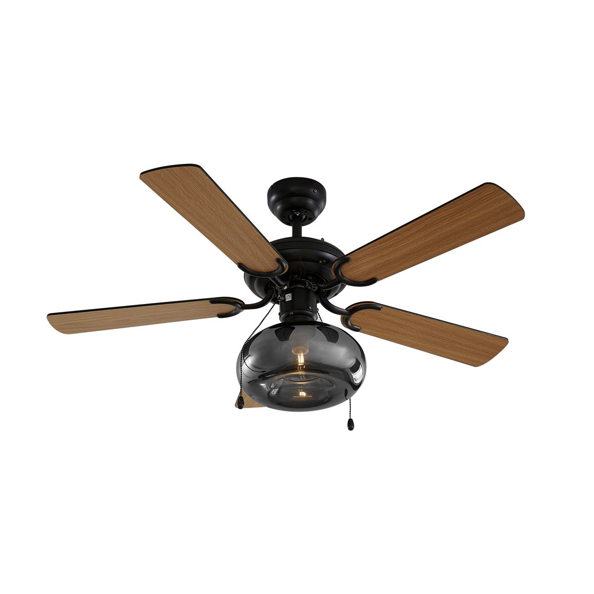Plafondventilator zwart 107.5cm met trekschakelaar - Mistral Busa