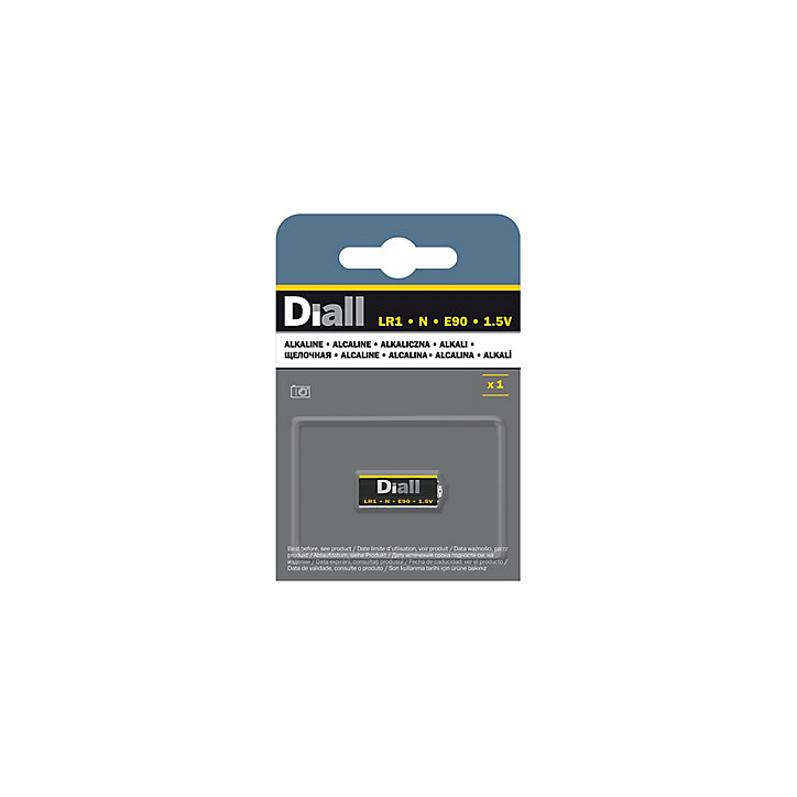 Pile alcaline N (LR1) Diall, lot de 1