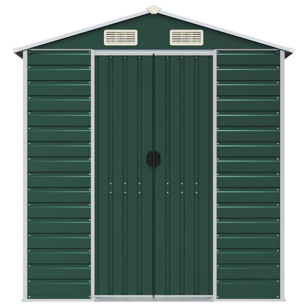 Abri de jardin vert 191x130x198 cm acier galvanisé