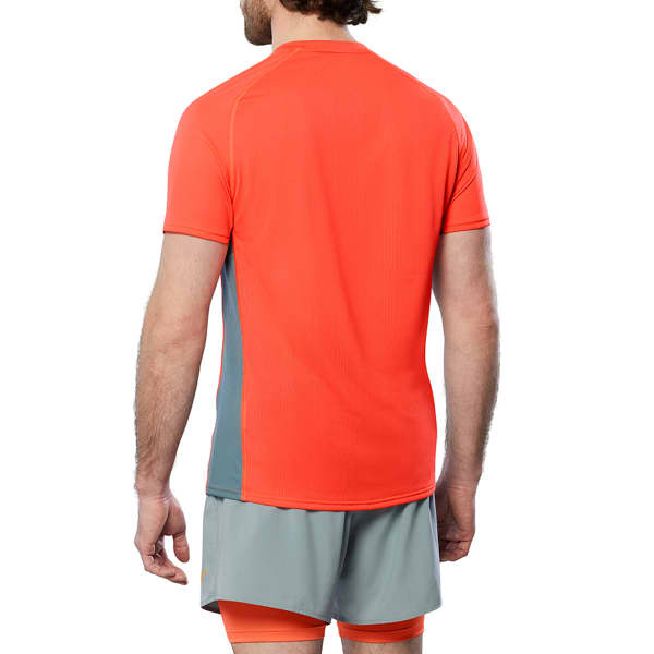 T-shirt running MIZUNO TRAIL DRYAEROFLOW HZ TEE NASTURTIUM/LEAD