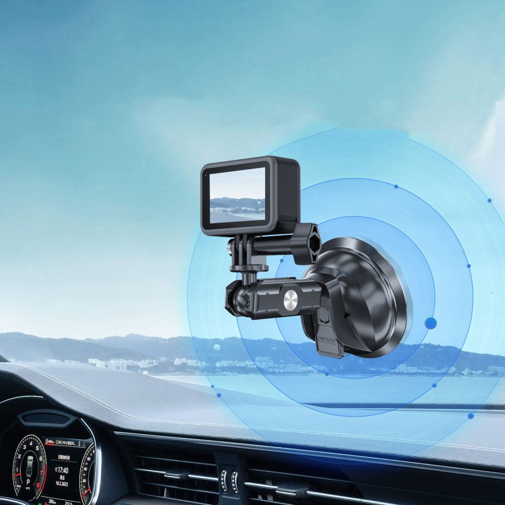 Auto KFZ Kamera Saugnapfhalterung   Stativ Adapter für GoPro / Insta360 (Bis 10kg) - Schwarz