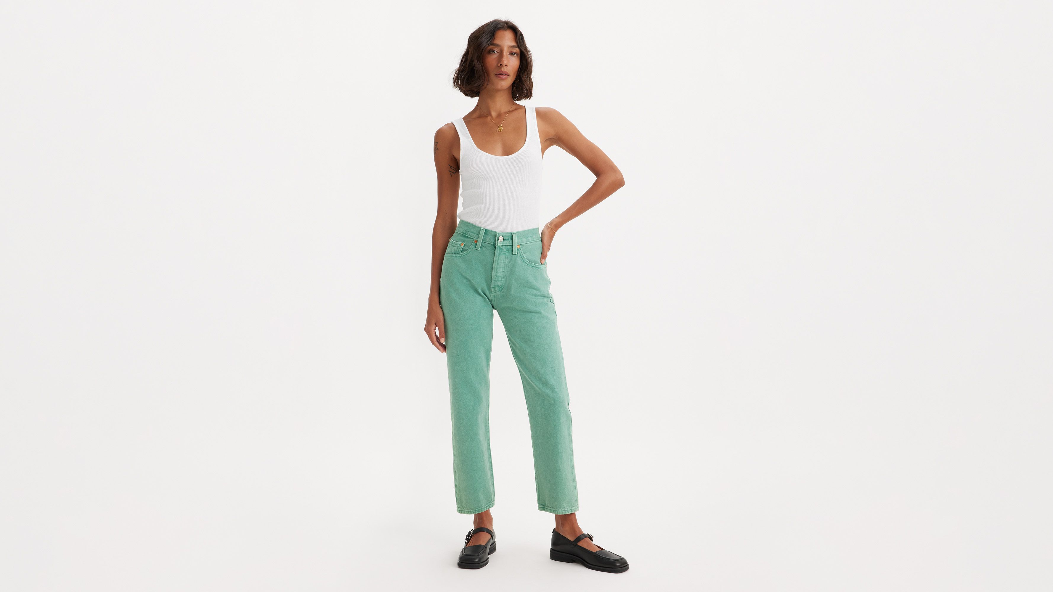 Levi's® jean court 501® - Dusty Beryl Green 501 - Vert