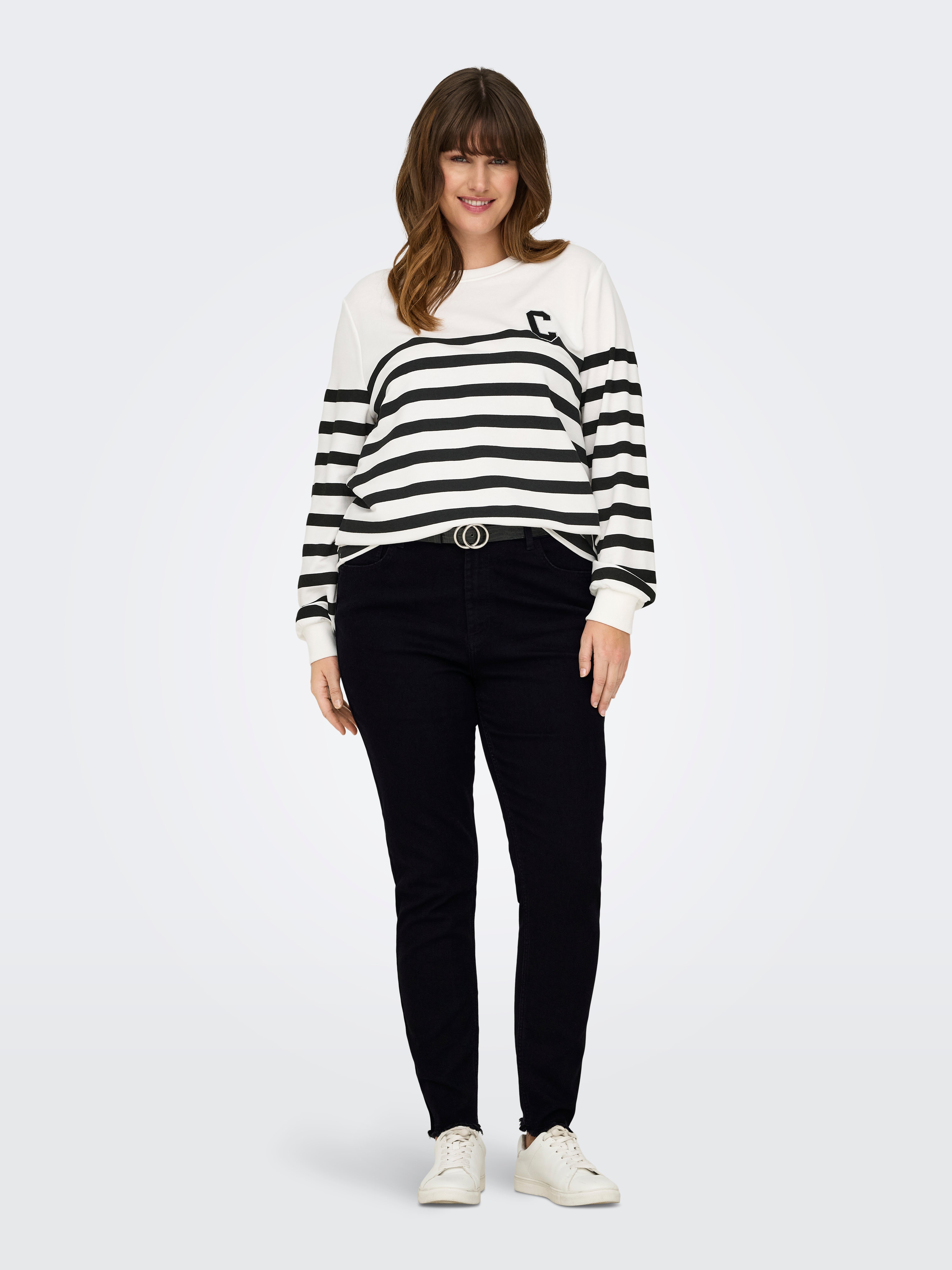 CARHUSH Mittlere Taille Skinny Fit Jeans Black Denim