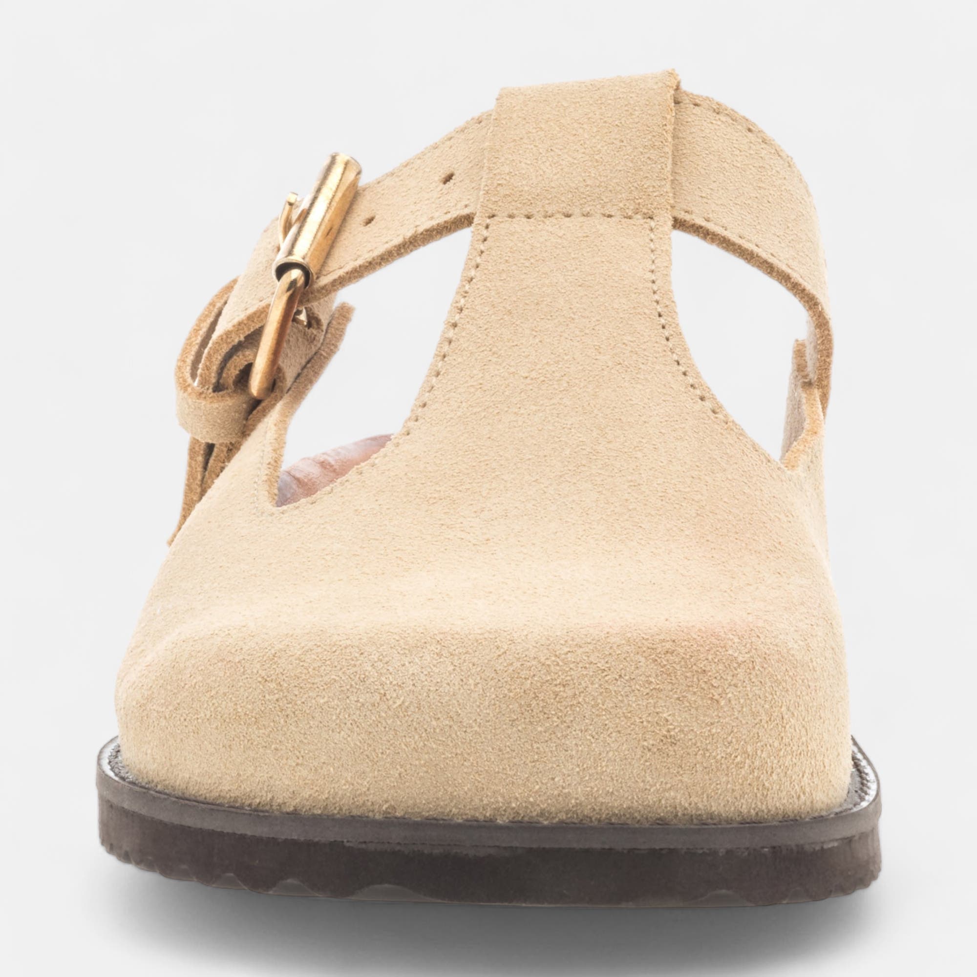 Mules Femme en cuir beige