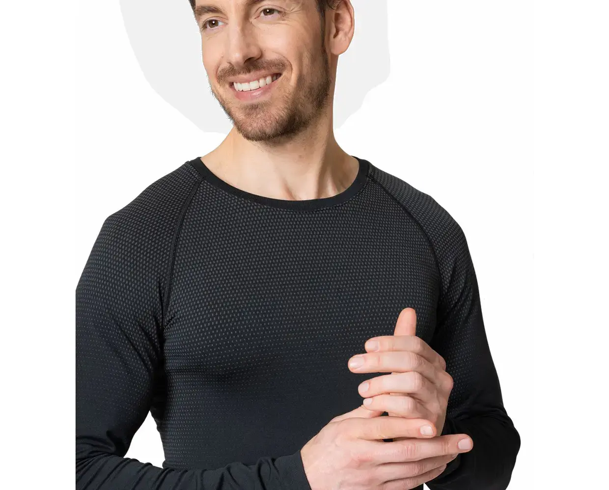 Odlo Performance Light Eco BL Crew Thermoshirt Lange Mouwen Zwart Heren