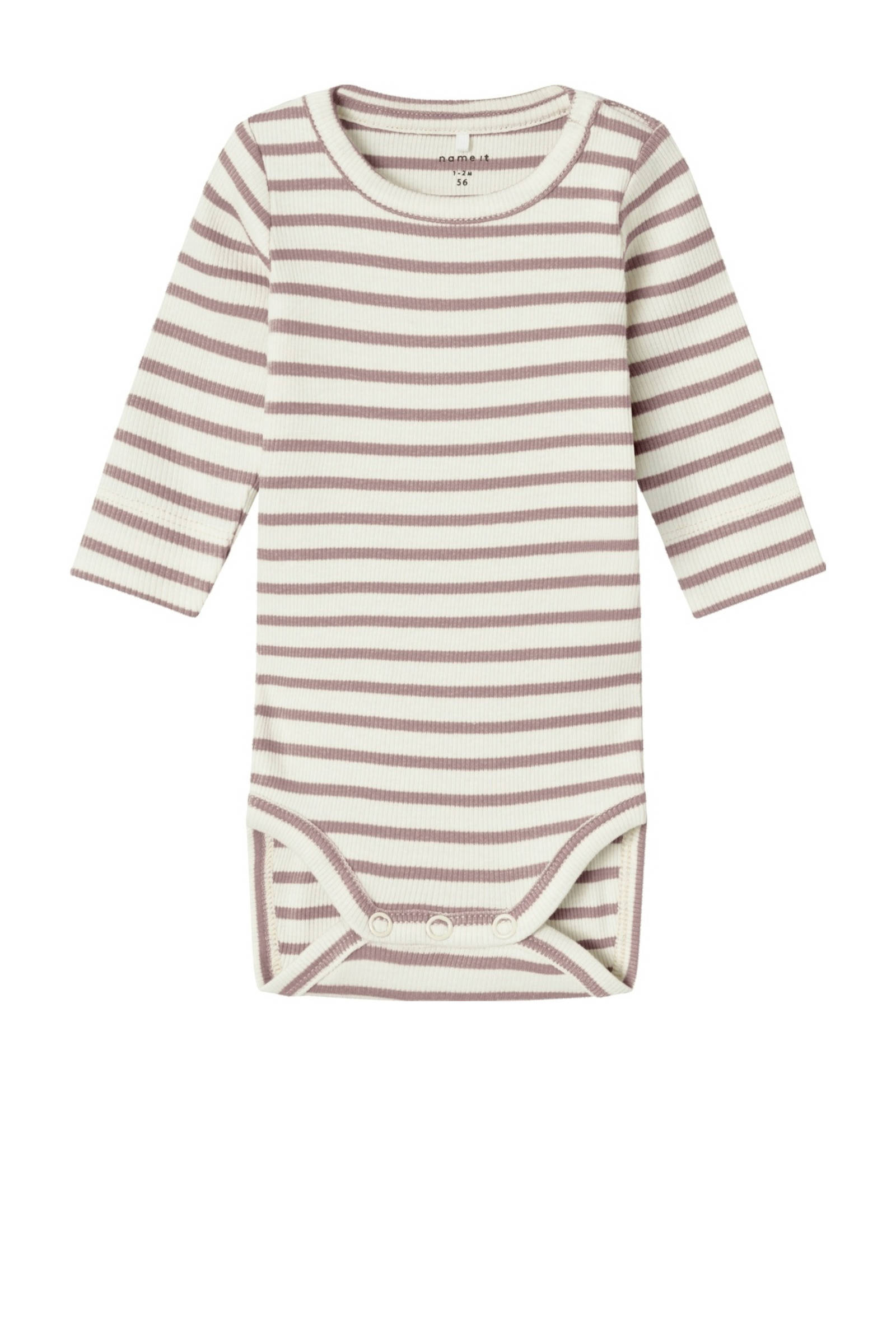 NAME IT gestreepte romper NBNBANI mauve/ecru