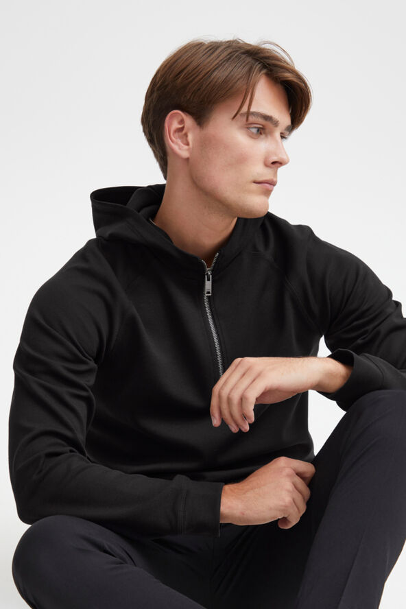 Casual Friday CFSIGURD 0096 halfzip hoodie Black beauty