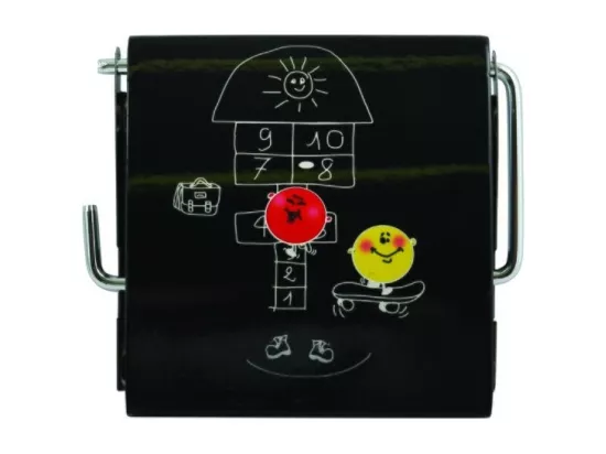 Porte rouleau papier wc Mural MDF & Inox MARELLE Noir MSV