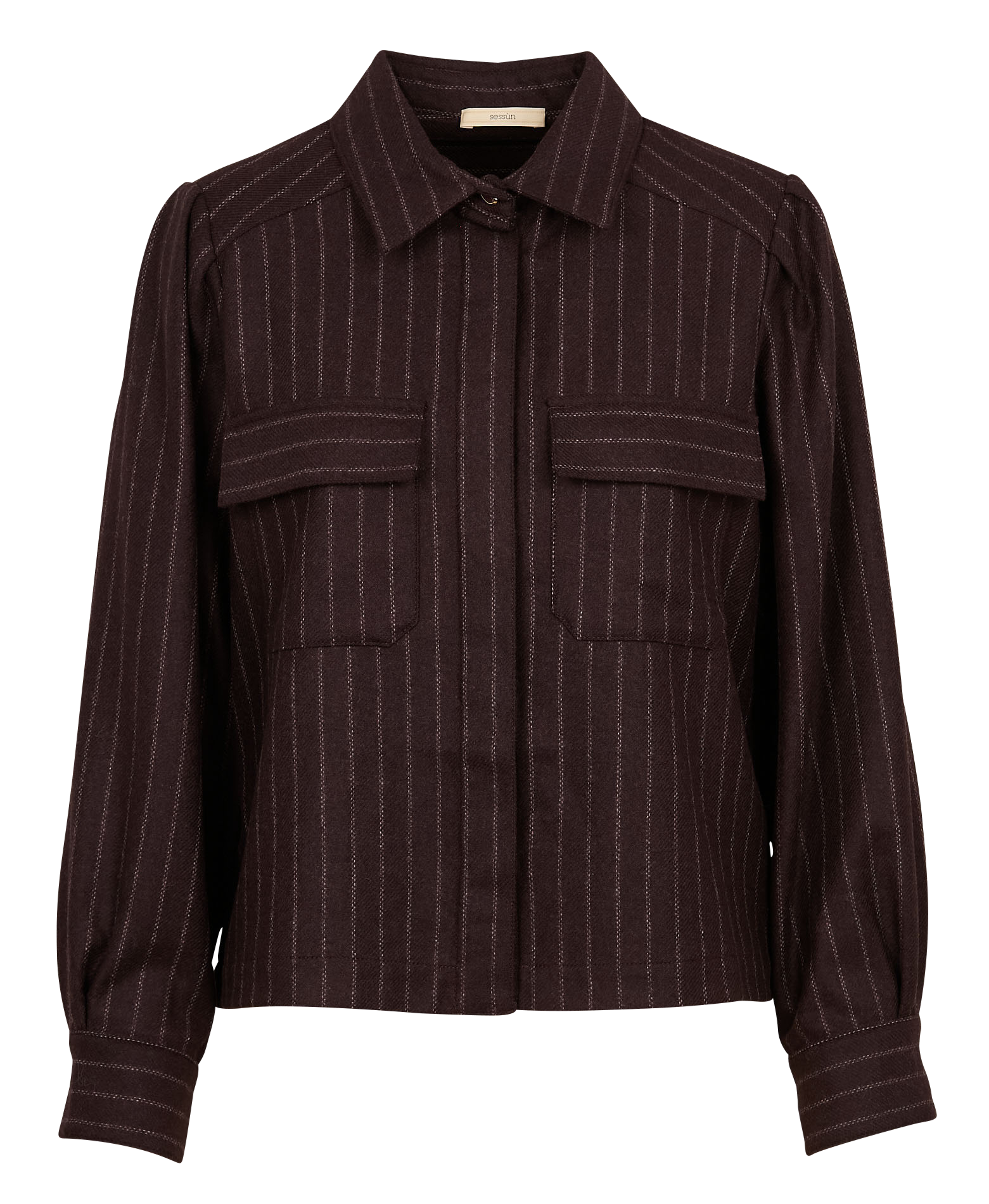 GUGGENHEIM - Chemise courte à rayures| Marron