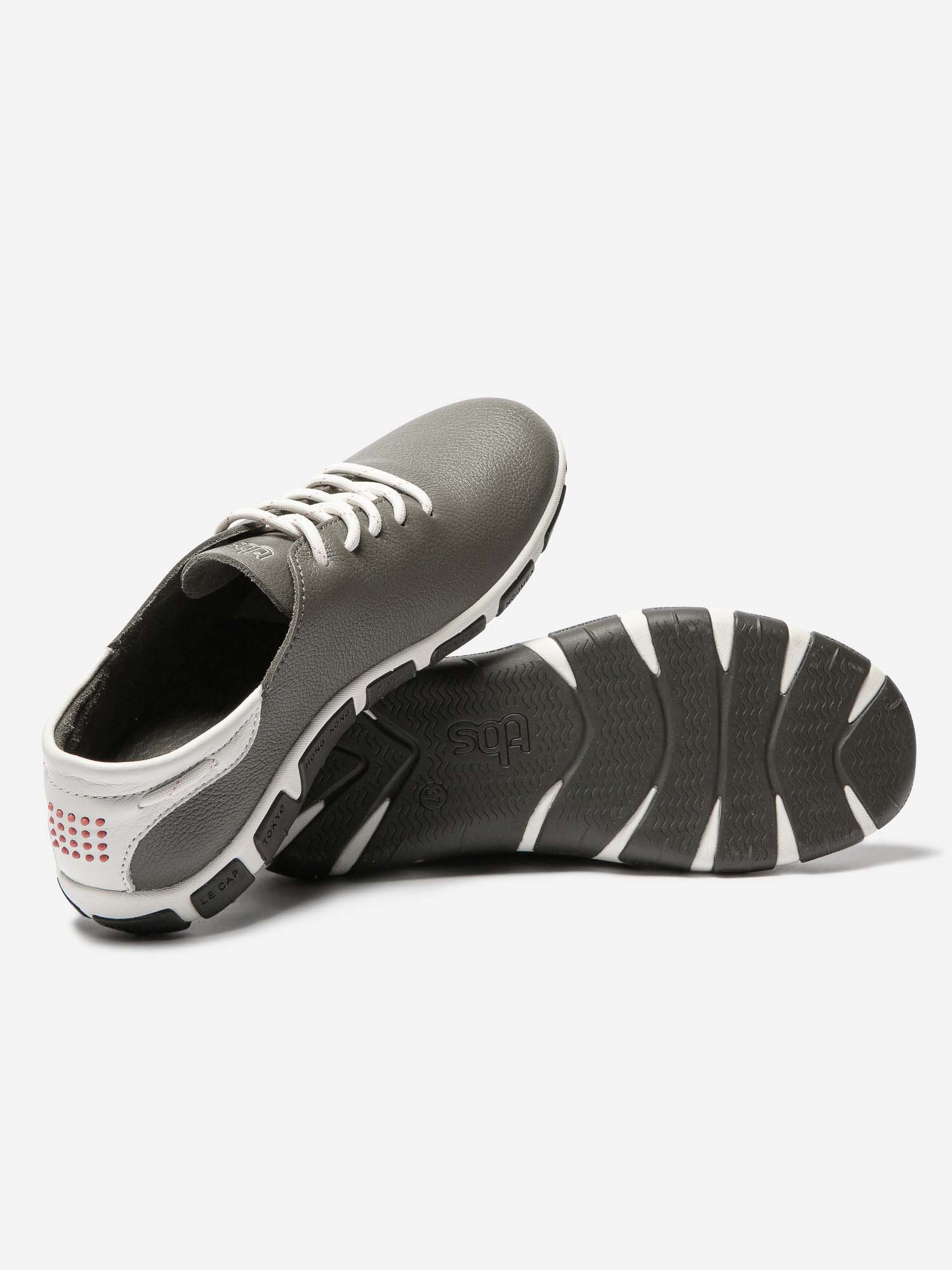 Tennis Femme Confort Cuir Kaki
