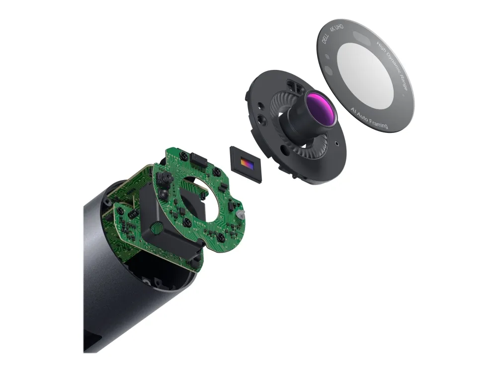 Dell UltraSharp WB7022 - Webcam - farve - 8,3 MP - 3840 x 2160 - USB