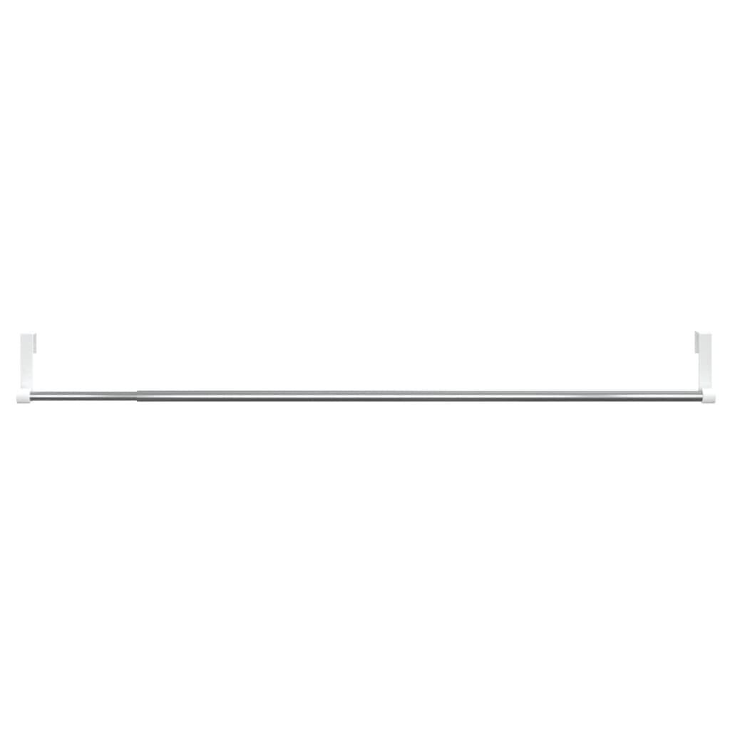 vidaXL Gordijnroedes, 2 stuks, wit en zilver, 60-105 cm, aluminium