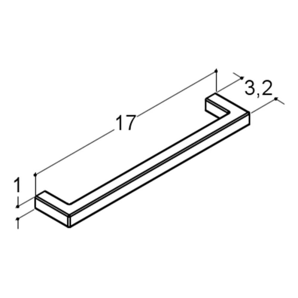 HÅNDTAK SCANBAD BASE HVIT 170MM