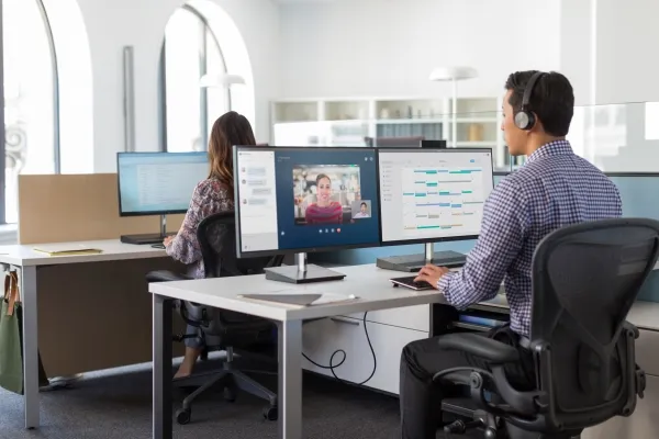 HP UC Wireless Duo - Headset - på øret - Bluetooth - trådløs - NFC