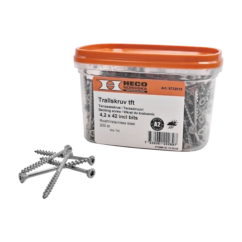 Terrasseskrue 200-pk 4,2x42 mm