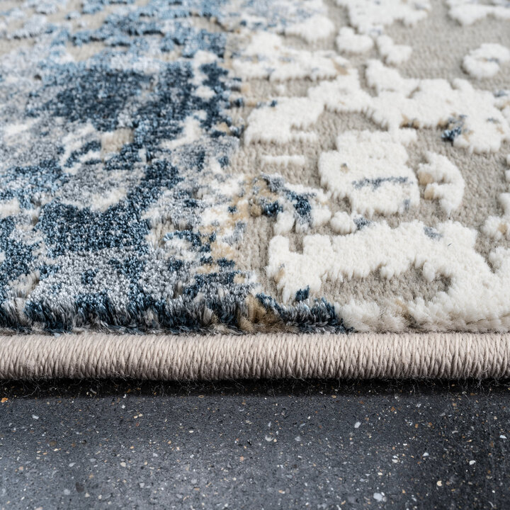Rond modern vloerkleed - Carlton Blauw 7777