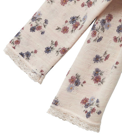 Name It Leggings - Wolle - Noos - NbfWang - Flieder Ash m. Lochm