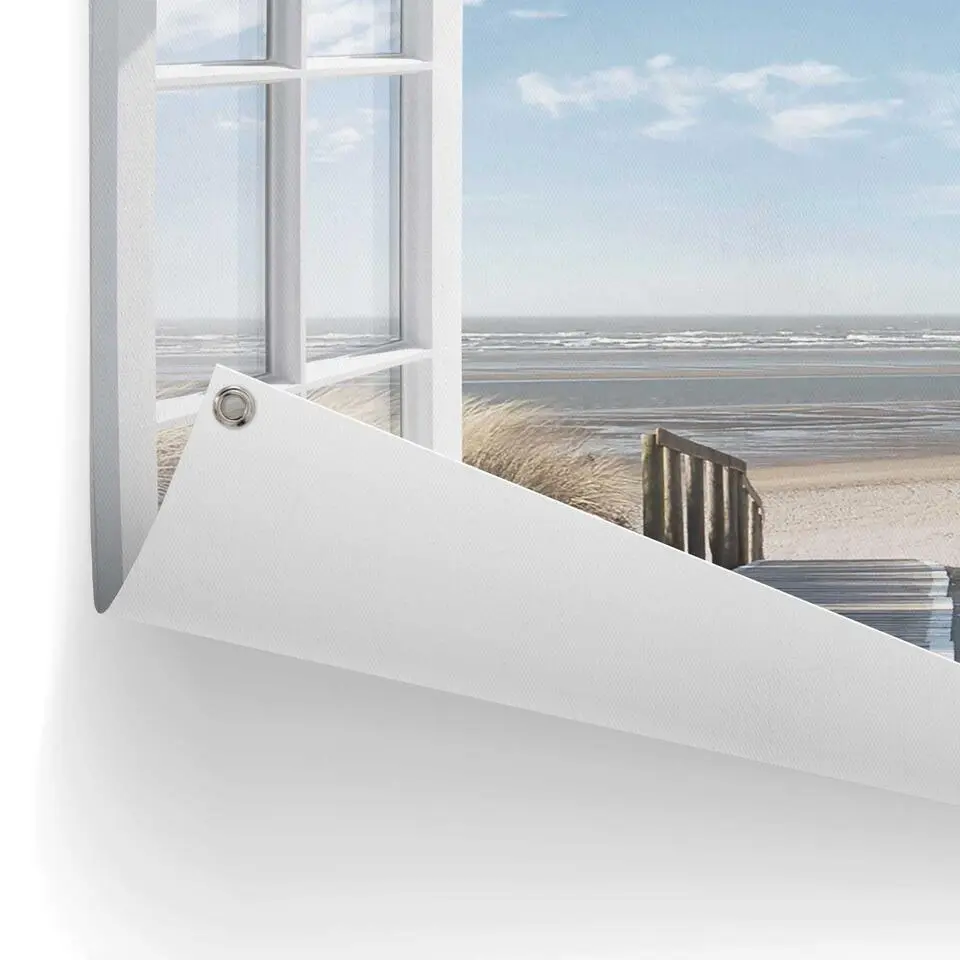 Tuinposter Noordzee uitzicht - 80x60cm - Blauw