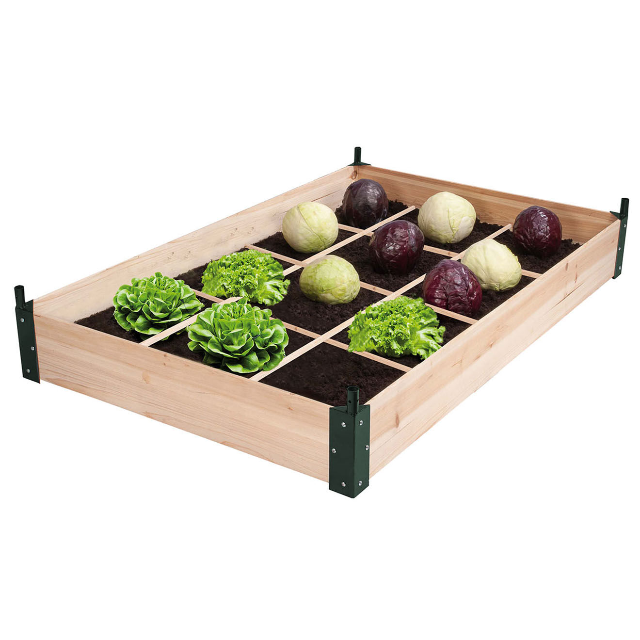 Pratik Garden Serre de potager 12 compartiments aroma marron - 115x80x54 cm
