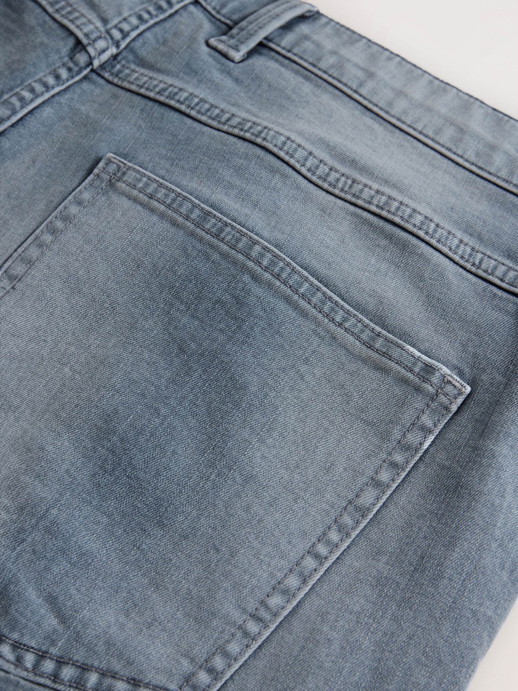 Blauw - Slim Fit - Stretch denim short