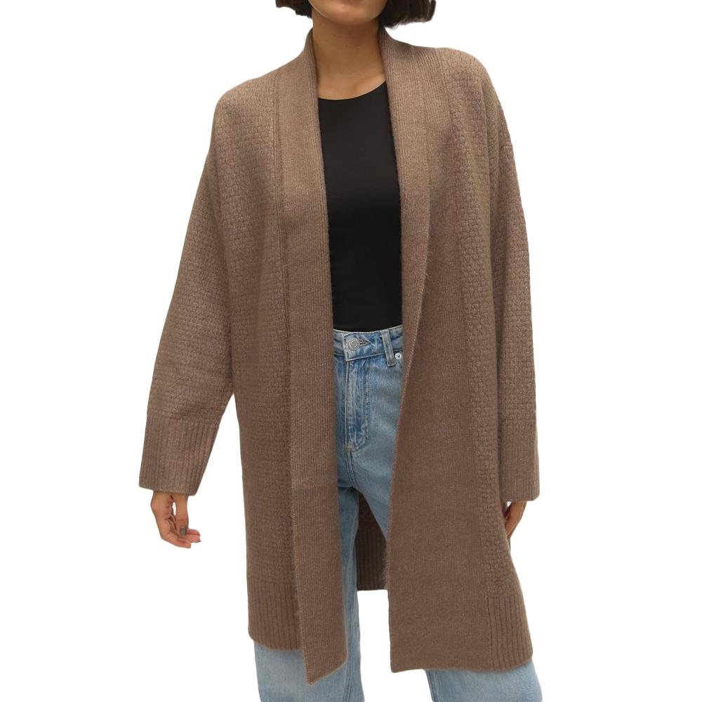 Vero Moda Gilet Long Marron Femme Vero Moda Heidi