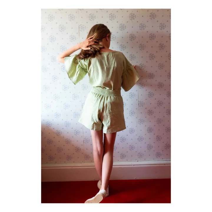 Risu Risu Pyjama Coton Bio Nausicaa | Vert anis