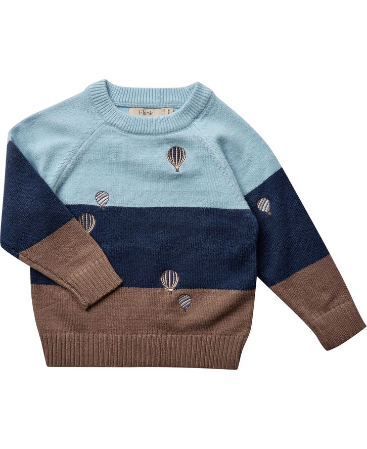 Fliink ALON BALLOON PULLOVER Dream blue stripe