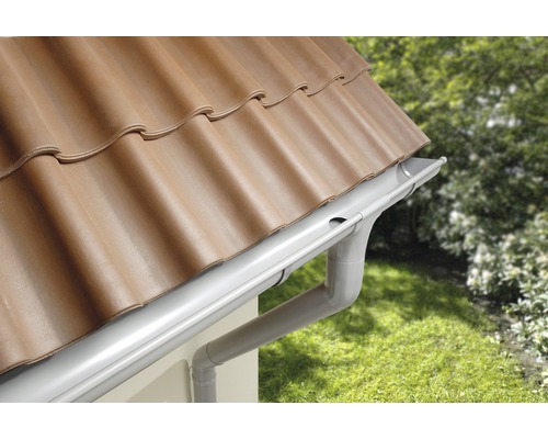 Marley ronde kunststof afvoerbocht, 45 graden, venstergrijs RAL 7040, nominale breedte 75 mm