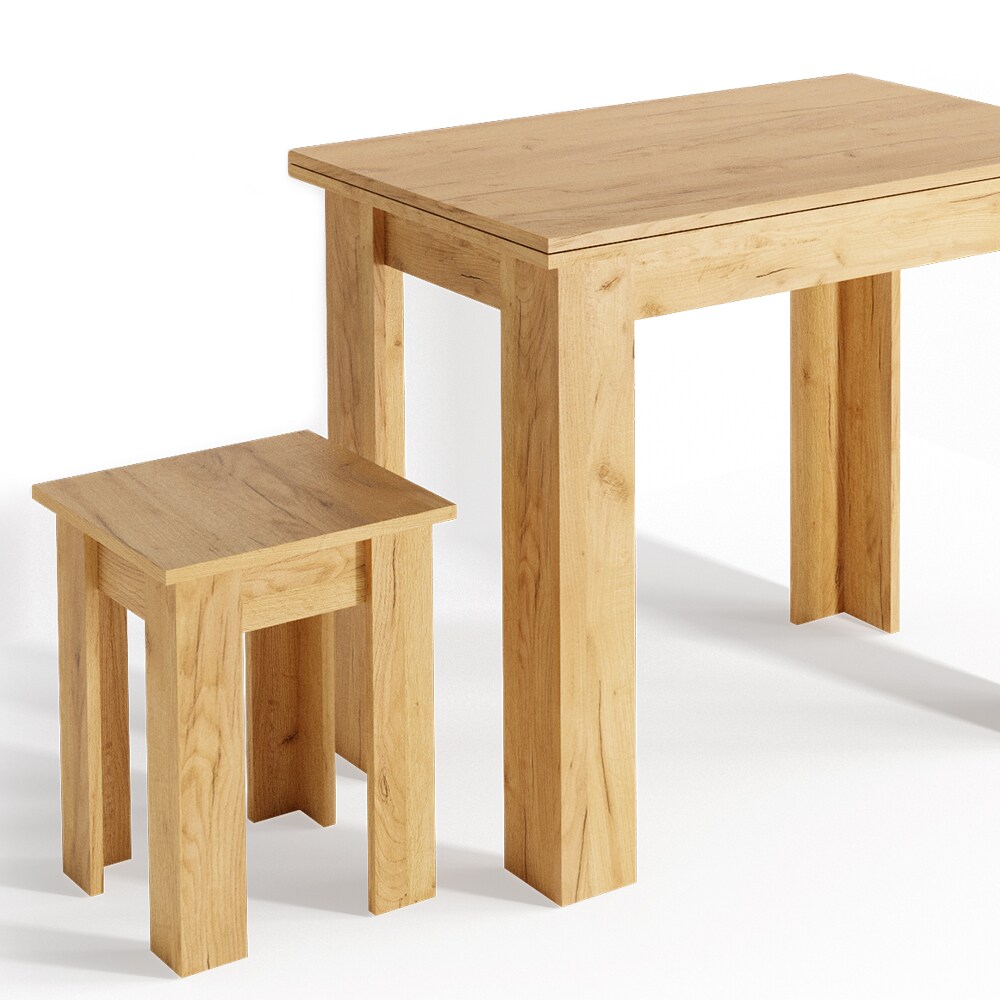 Vicco Eckbankgruppe Küchentisch Roman eiche Esstisch 120x90cm Hocker Essgruppe Esszimmertisch
