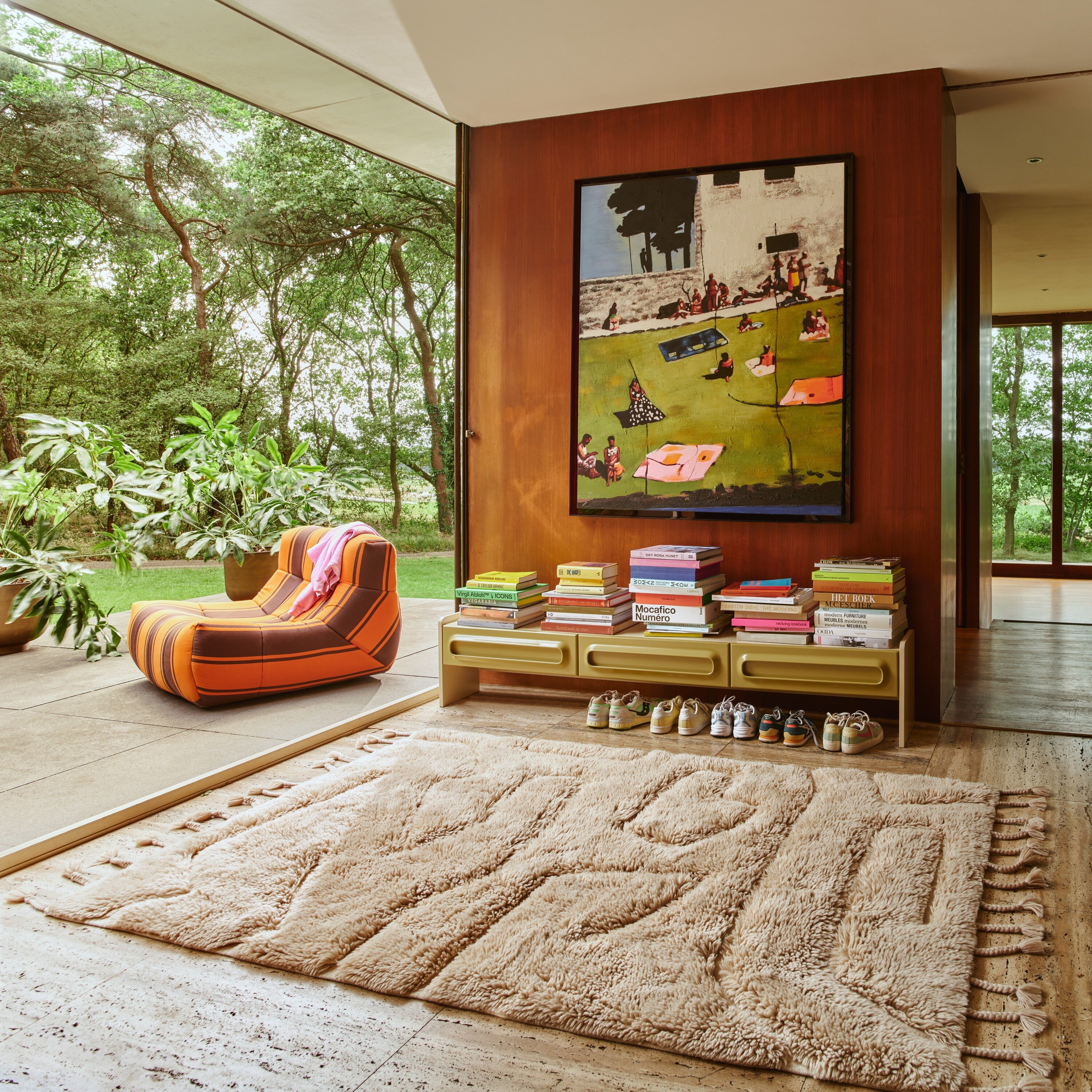 HKliving Lazy Lounge Tuinstoel - Retro