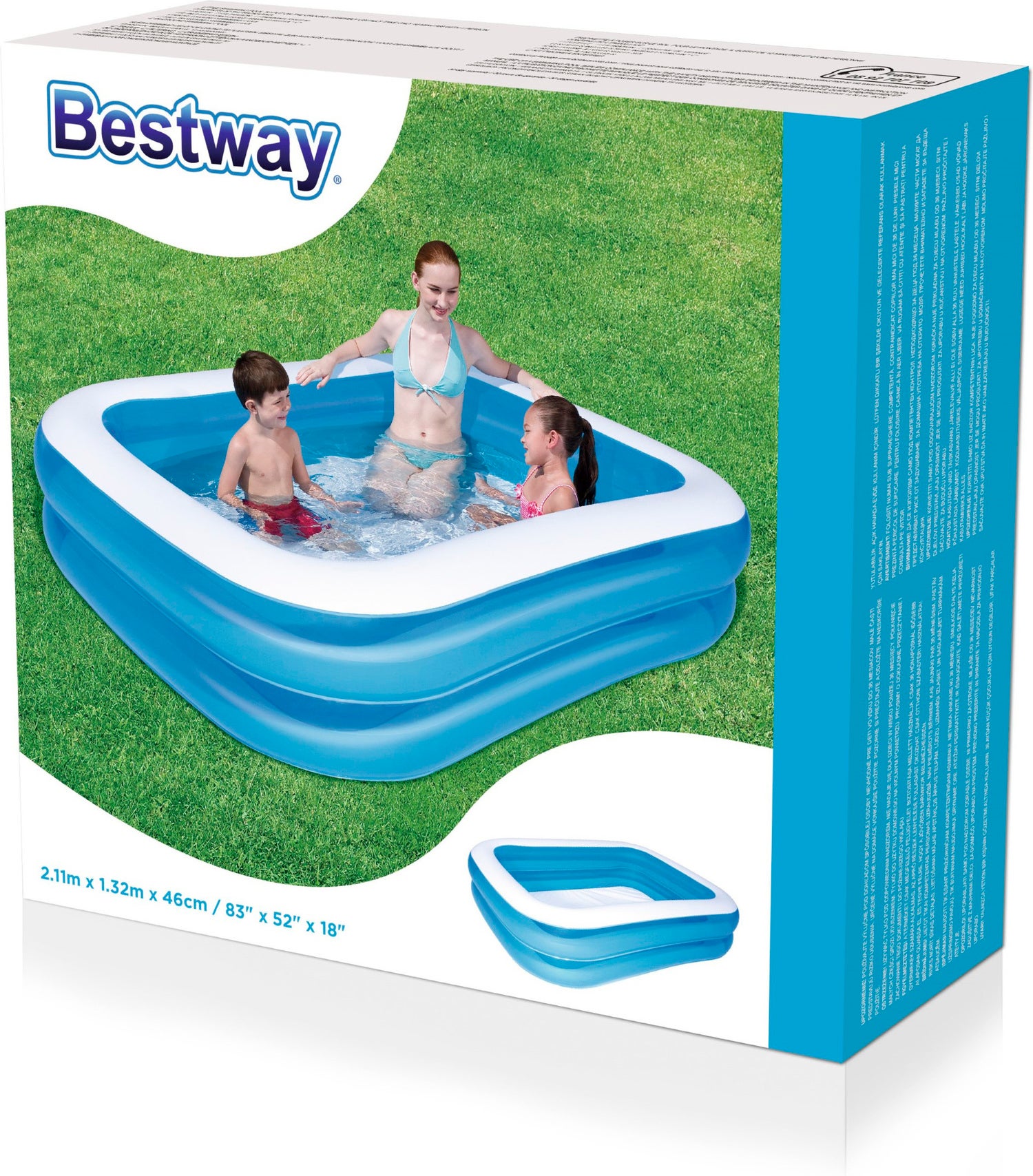 Bestway opblaas zwembad 211 x 132 x 46 cm