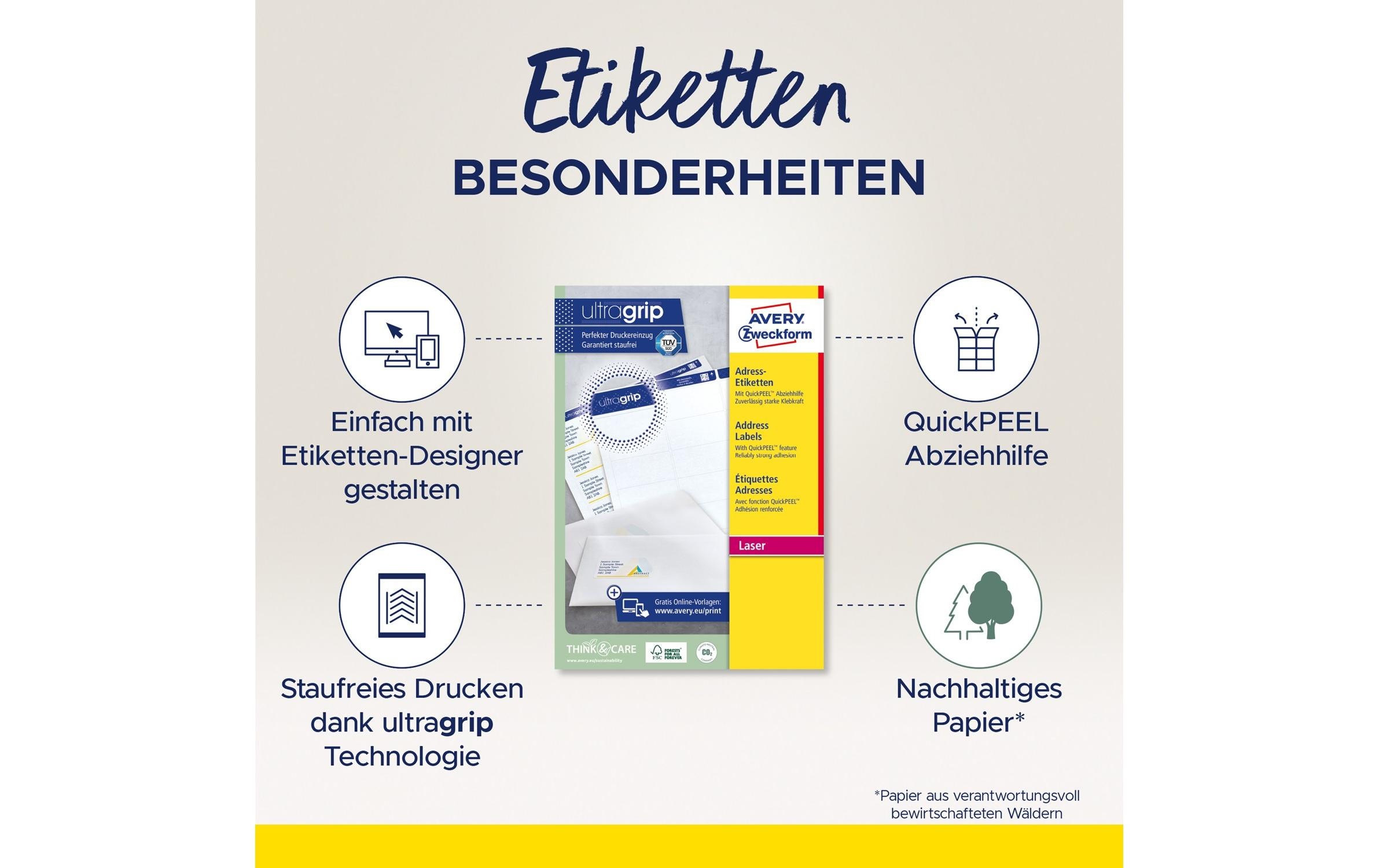 Adressetiketten L7162-100 99.1 x 33.9 mmAdressetiketten L7162-100 permanent