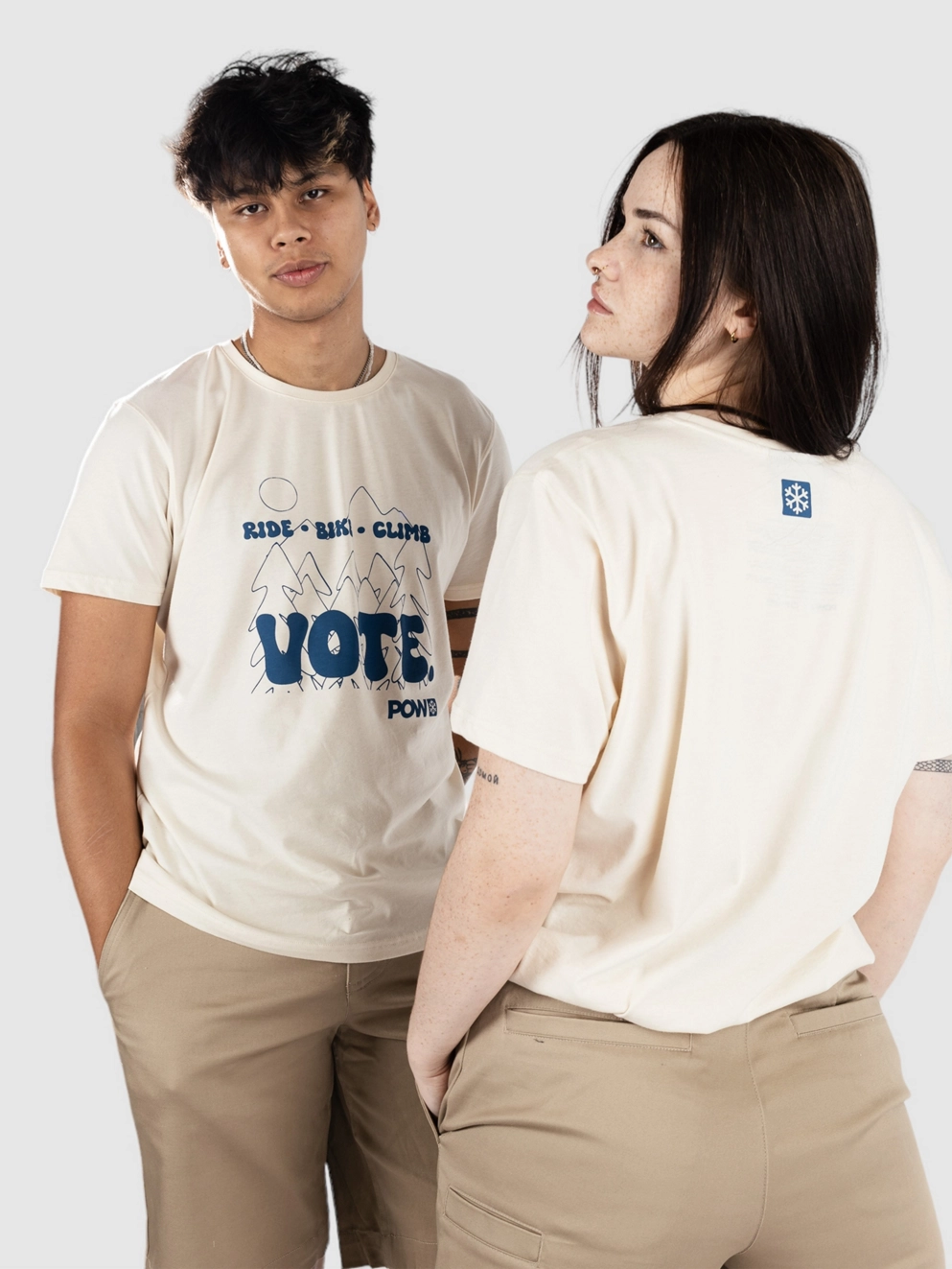 POW Protect Our Winters Vote T-Shirt ecru