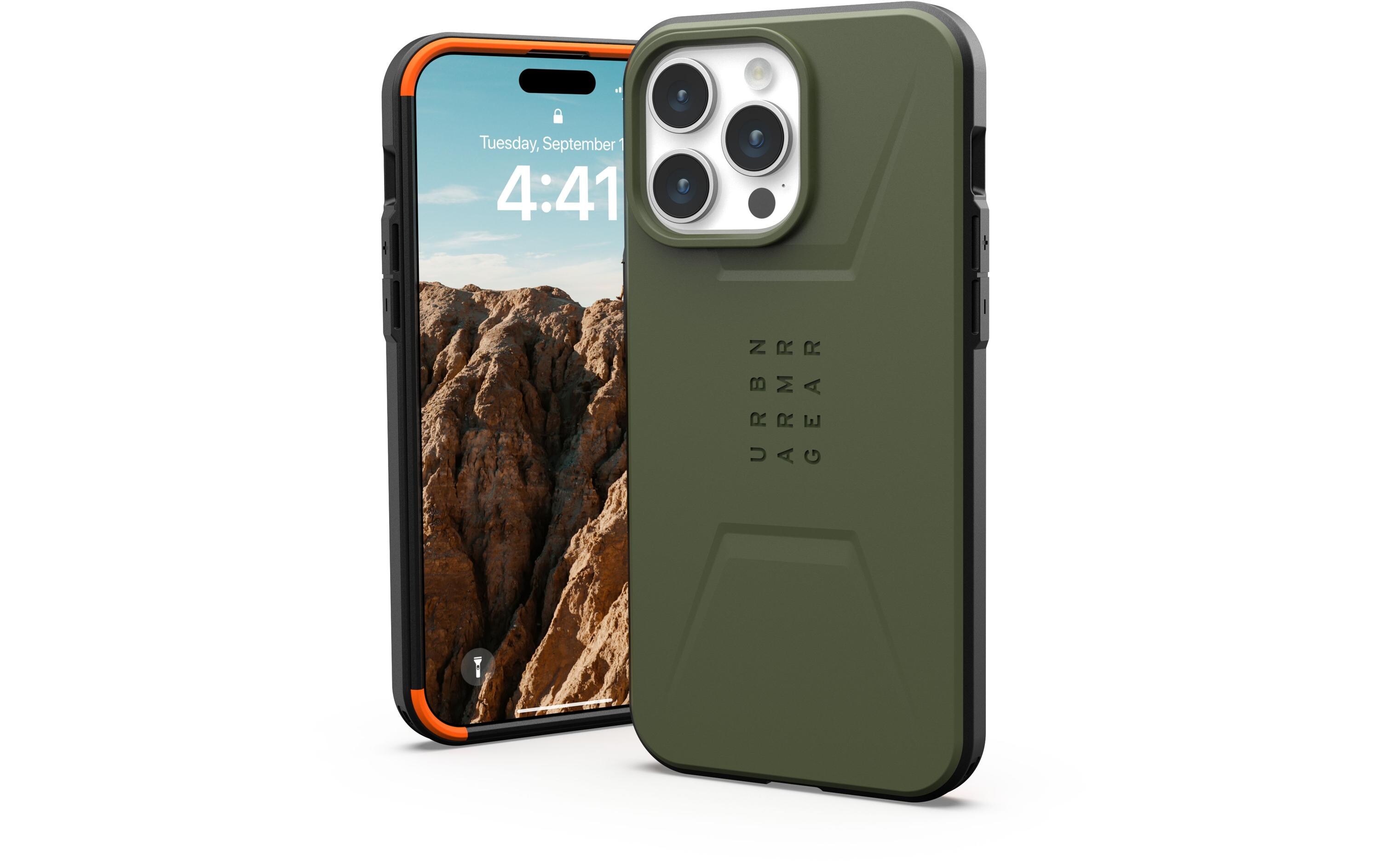 Back Cover Civilian Case iPhone 15 Pro Max OliveSchutzhülle für das Apple iPhone 15 Pro Max