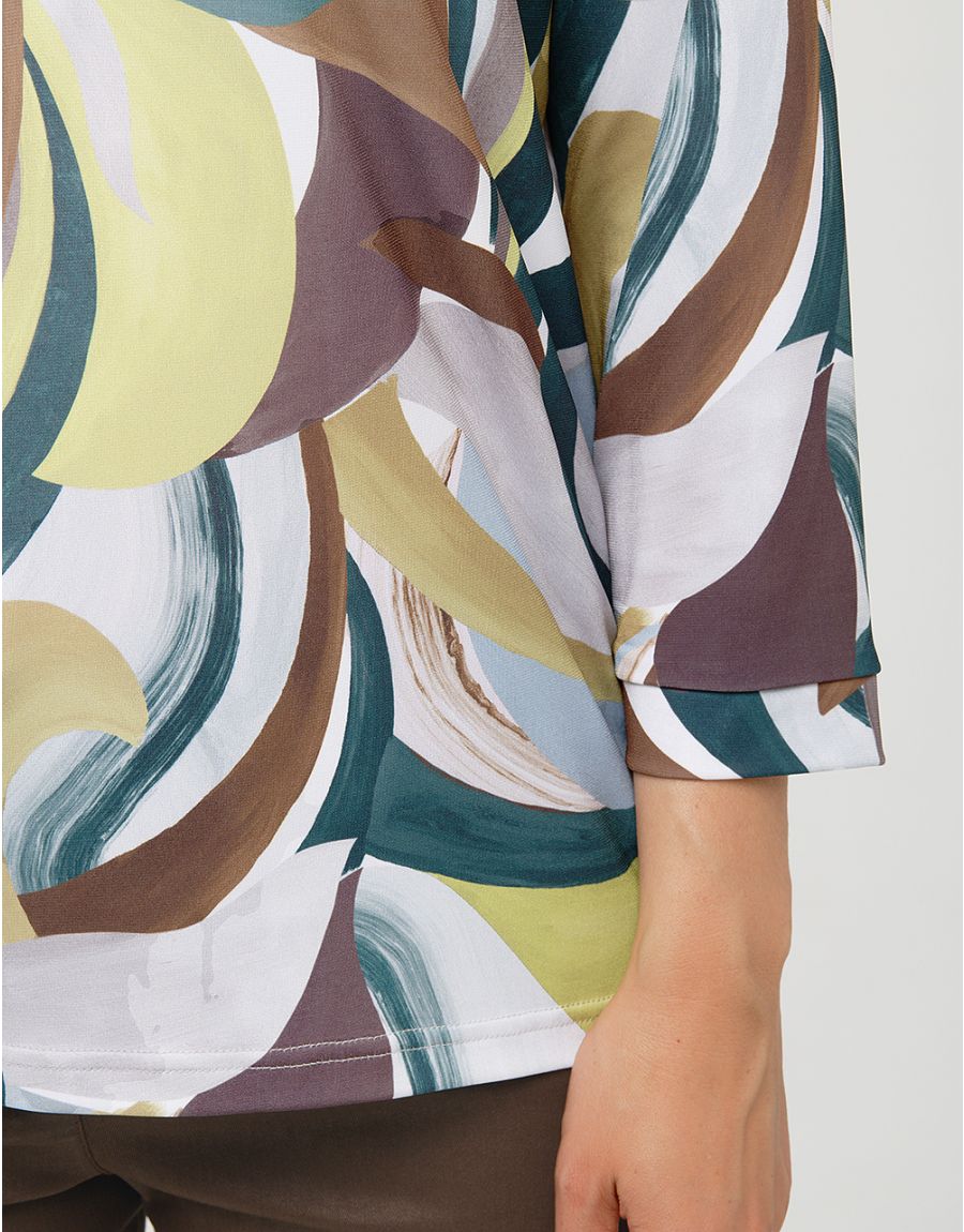 Blouse verte imprimée