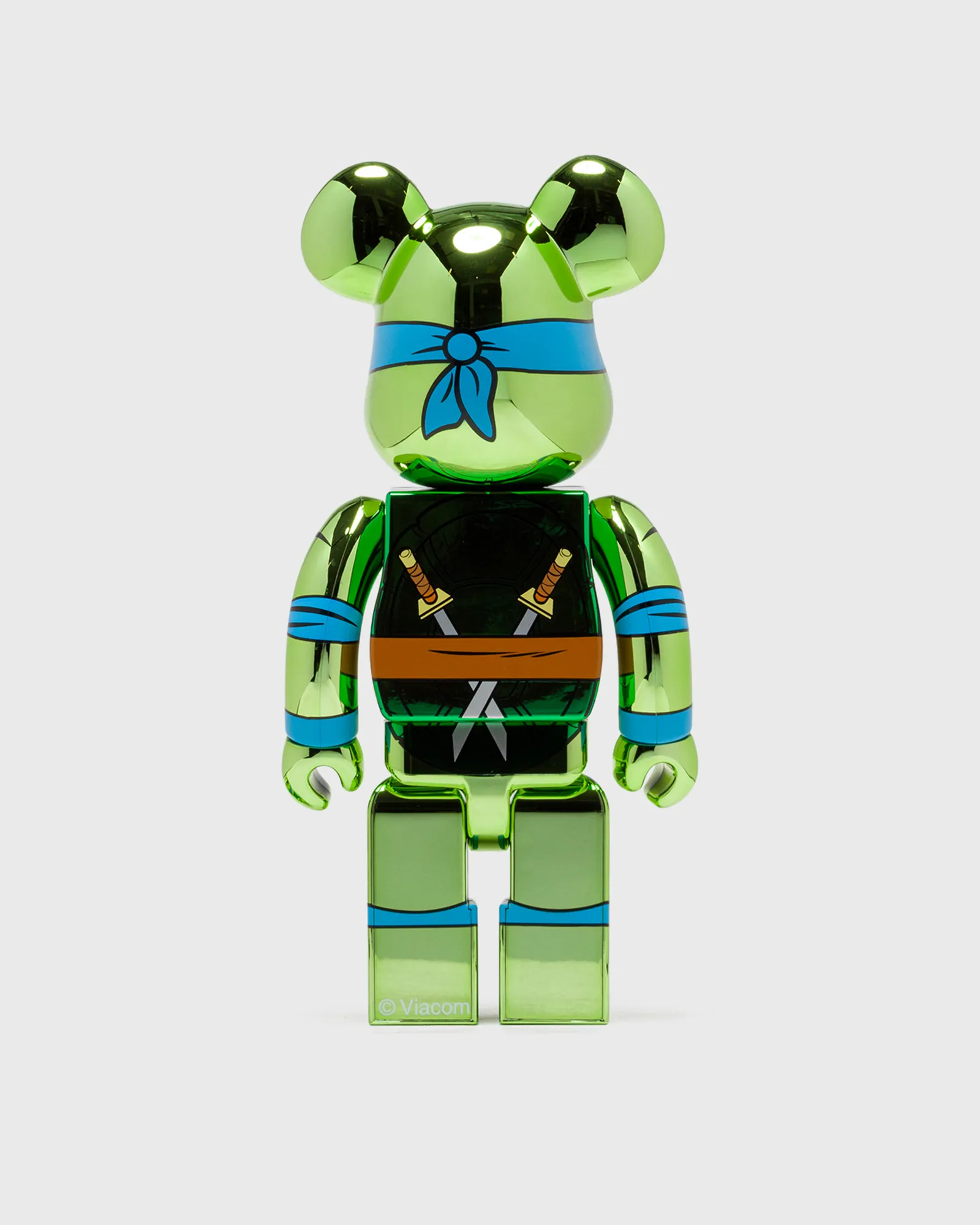 MEDICOM BEARBRICK 1000% TMNT LEONARDO CHROME