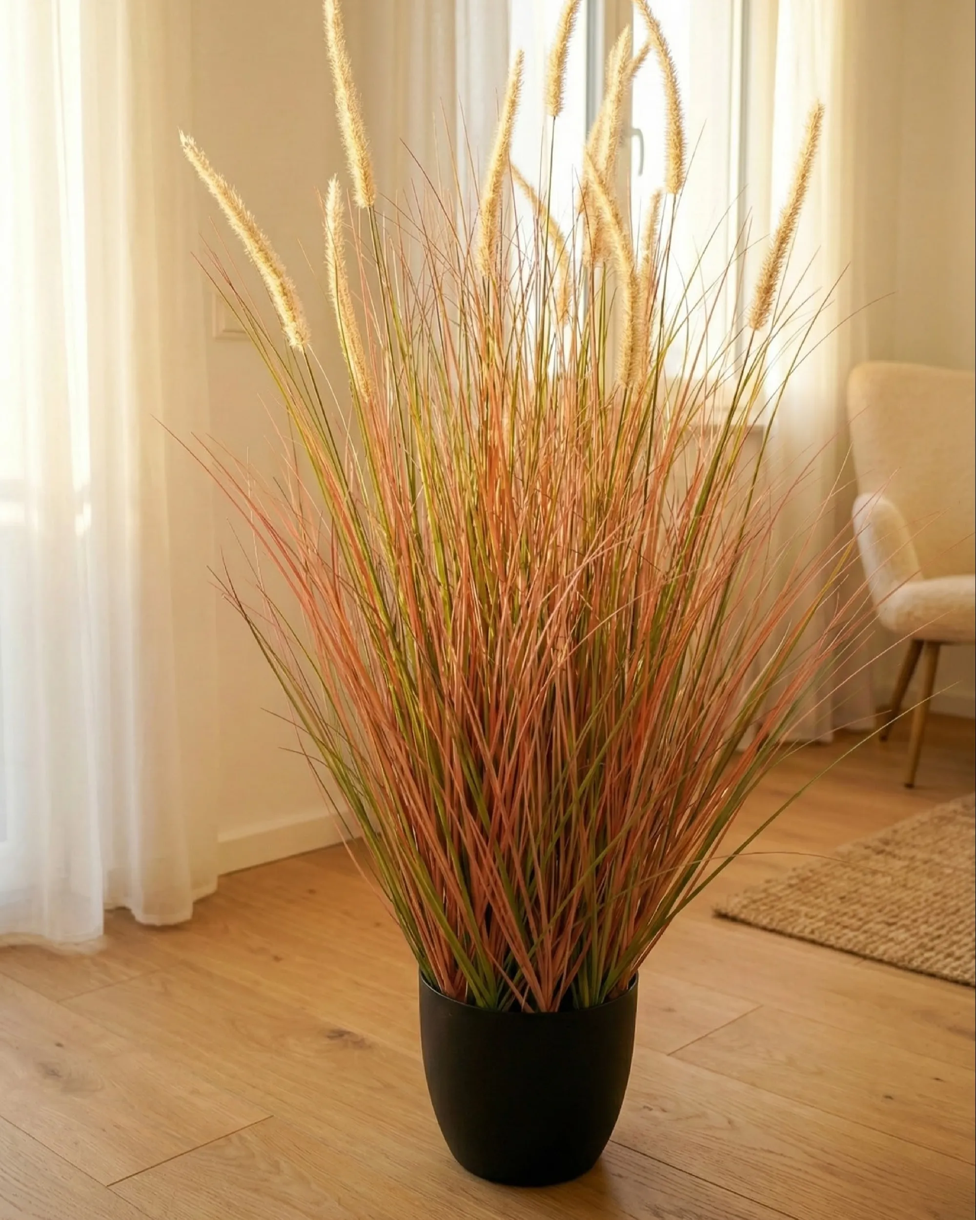 Kunstplant BRISTLEGRASS 120 cm Oranje