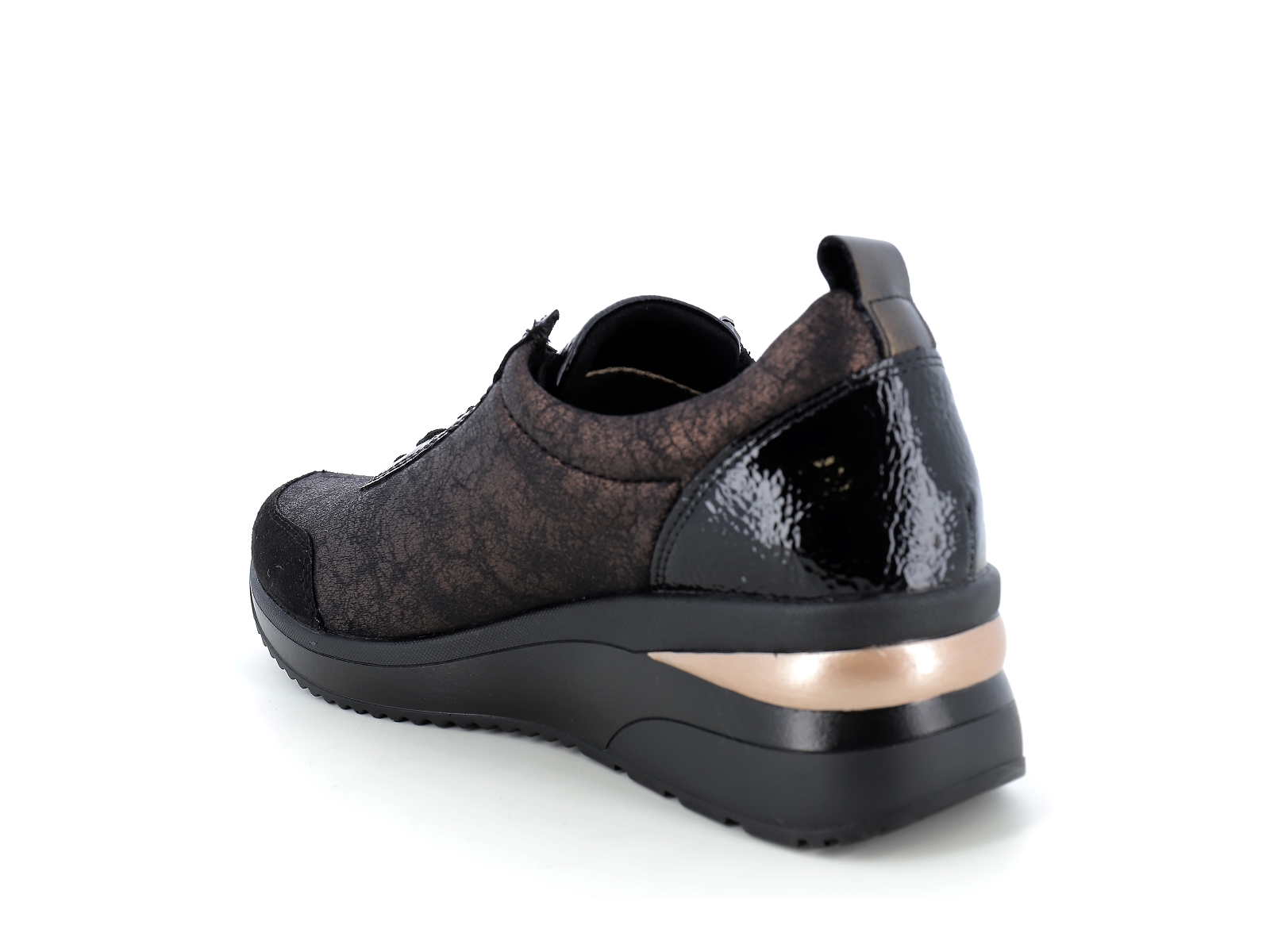 Remonte-D2401 Matières combinées Noir Bronze