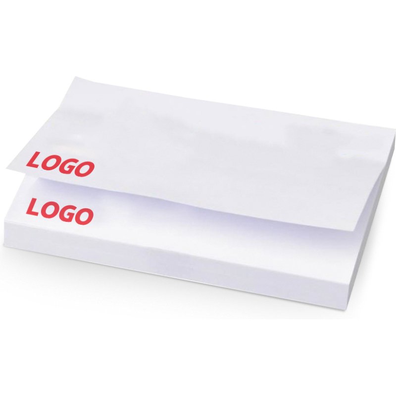 Notes repositionnables publicitaires 100 x 75 mm – Bloc de 100 feuilles - marquage multicolore