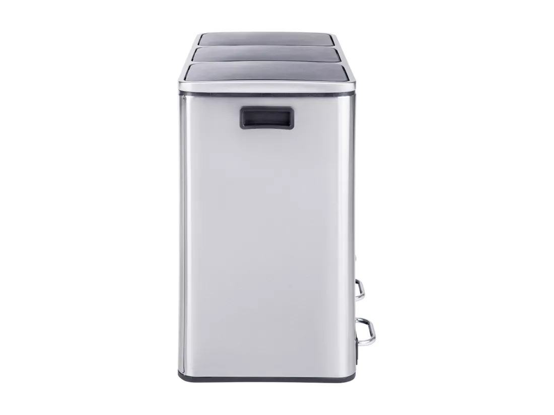 Poubelle à pédale 54L en inox
