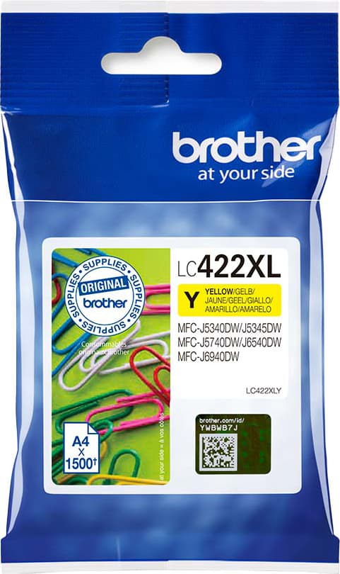 Brother LC422XL blækpatron (gul)