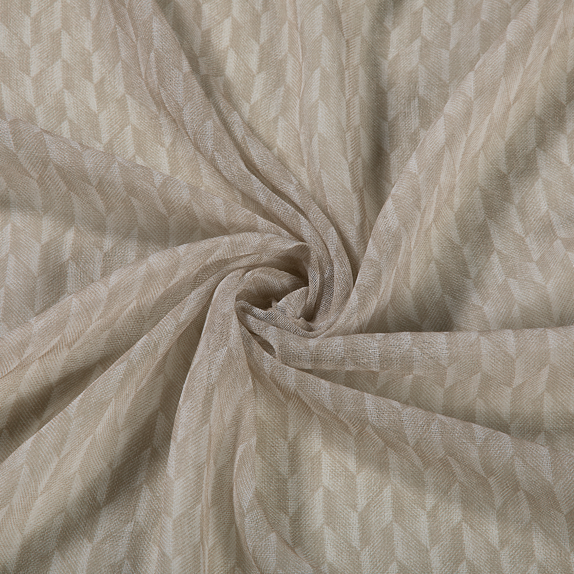 Ösenvorhang - beige - geometrisch - 140x245 cm