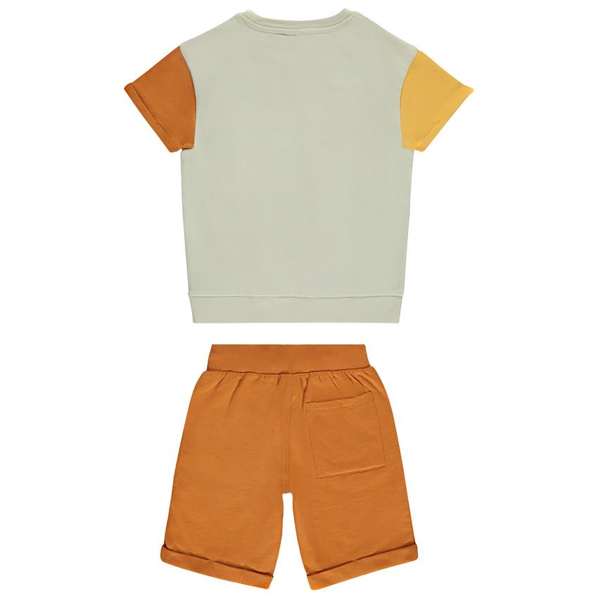 Ensemble 2 pièces effet color block Mickey Disney pour garçon - Ecru