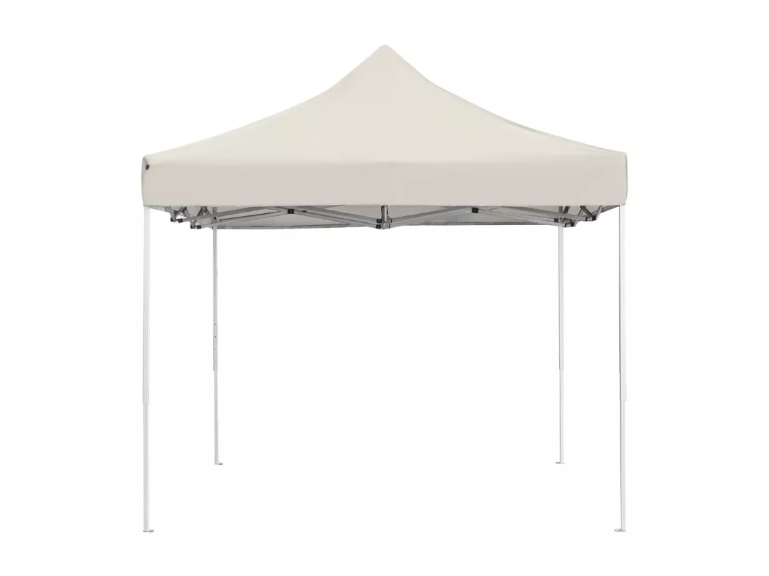 Tente de réception pliable Aluminium 4,5x3 m Crème