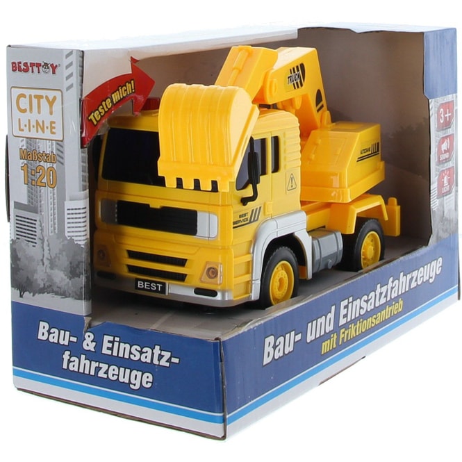 Besttoy - Bau- und Einsatzfahrzeug - LKW mit Baggeraufsatz