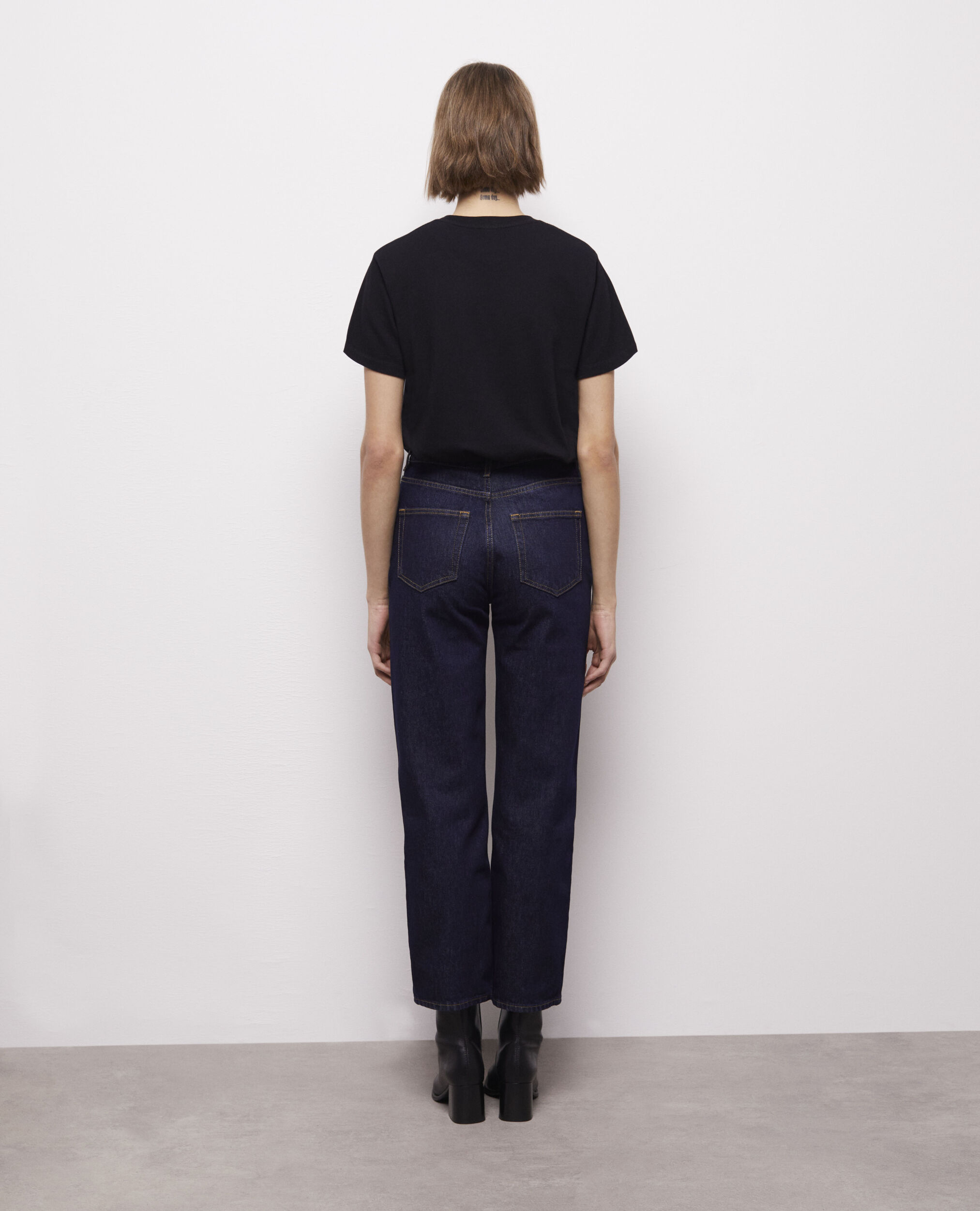 Jean droit bleu